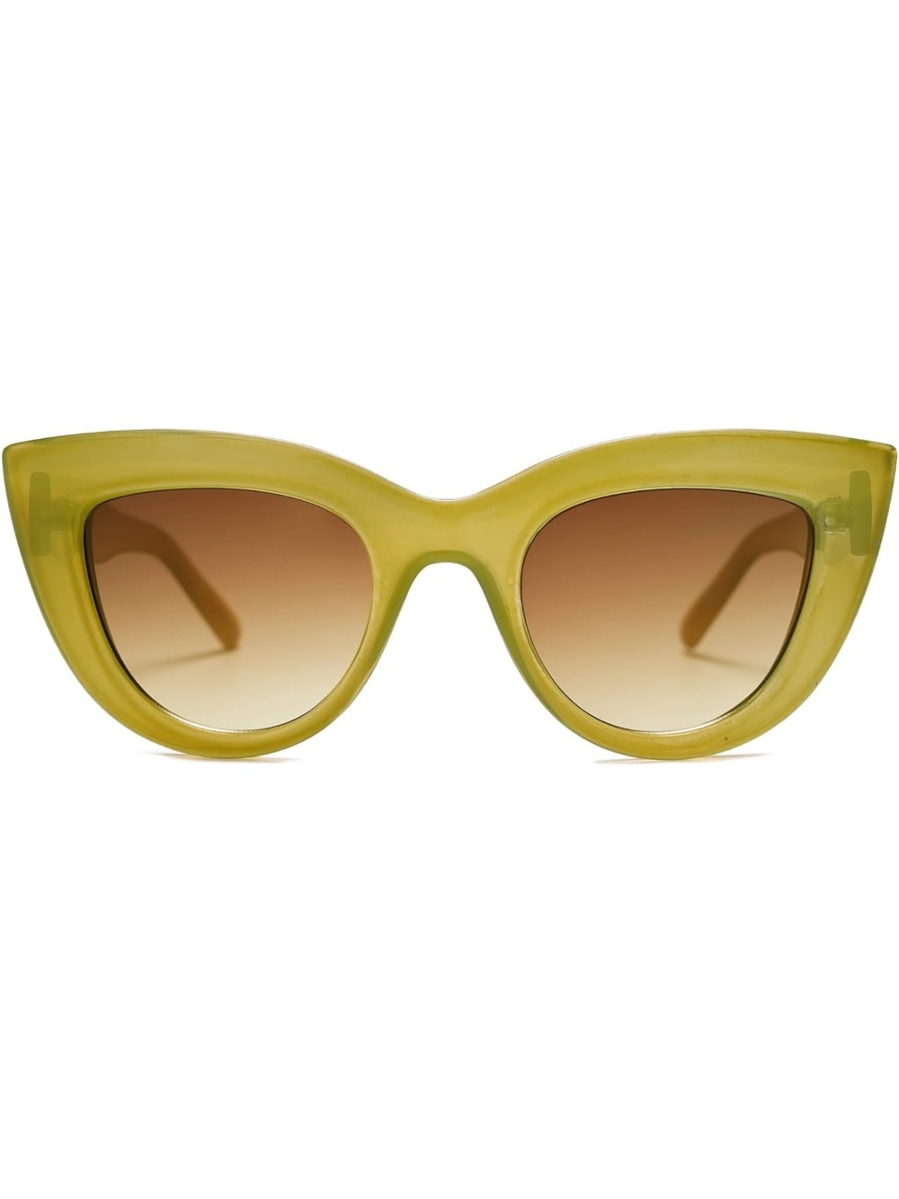 SOJOS Retro Small Vintage Cat Eye Sunglasses in Olive Green